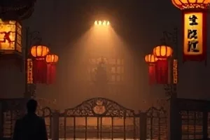 都市剧《旧唱片店》剧照，卡带墙与暖黄台灯